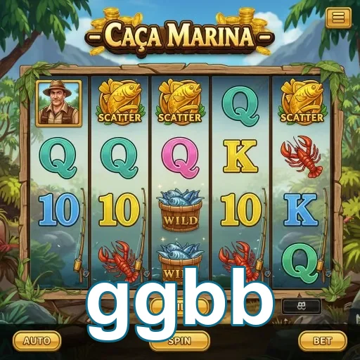 Tela do jogo Caça Marina no site ggbb com símbolos diversos.