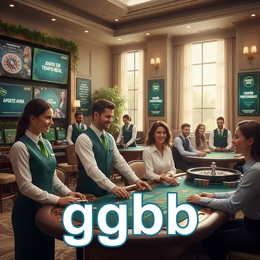 Jogadores interagem com dealers no ggbb em cassino online.