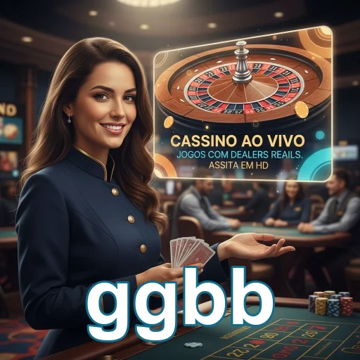 Mulher sorridente em cassino ao vivo no app ggbb.