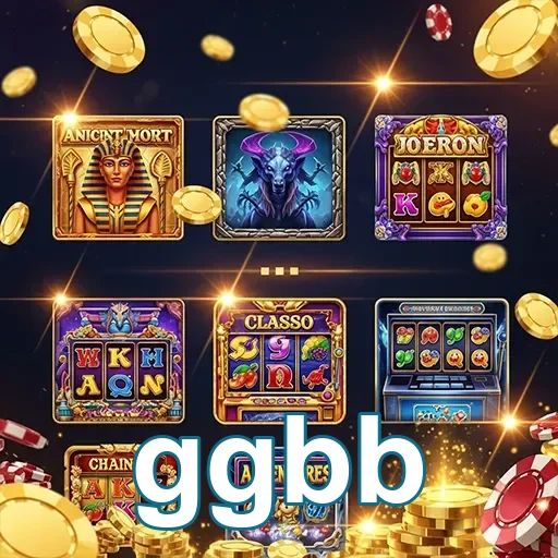 Slots populares do ggbb com moedas caindo em volta.