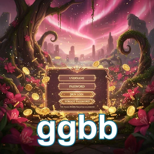 Tela de login da ggbb com elementos de jogos online.