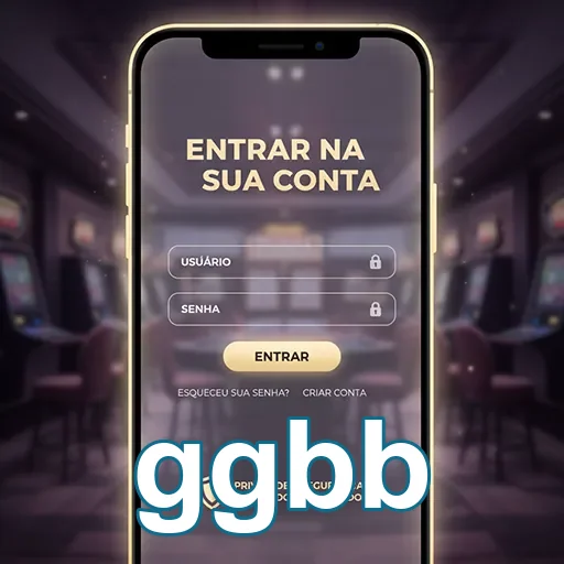 Tela de login do aplicativo ggbb em dispositivo móvel.