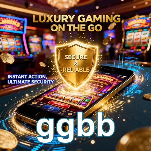 Tela do app ggbb com jogos e ícones de segurança.