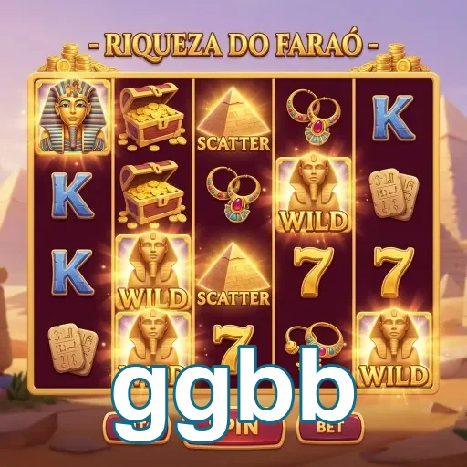 Slots de 'Riqueza do Faraó' no ggbl com ícones vibrantes.